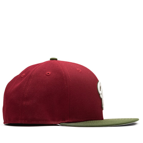 Politics x New Era 59FIFTY Fitted Hat - Ruby/Olive