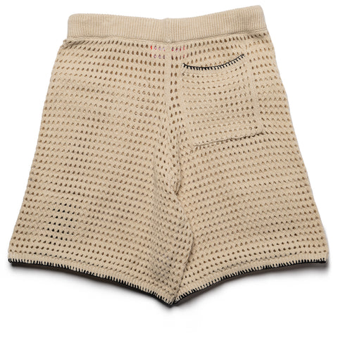 TOMBOGO Crochet Basketball Shorts - Off White