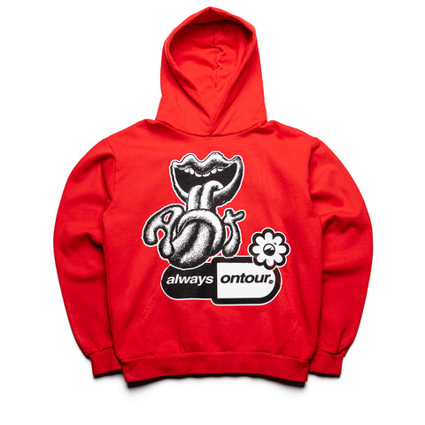 Always On Tour Lips Hoodie - Red