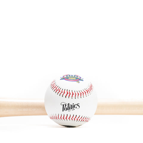 7th Inning Stretch Politics Baseball - White