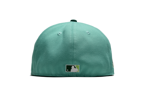 New Era x Politics Milwaukee Brewers 59FIFTY Fitted Hat - Chrome/Green, Size 7 3/4 by Sneaker Politics