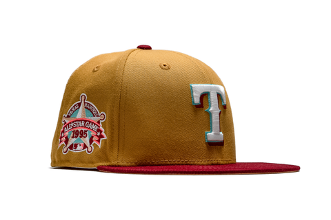 New Era x Politics Texas Rangers 59FIFTY Fitted Hat Pants - Denim/Suede, Size 7 by Sneaker Politics