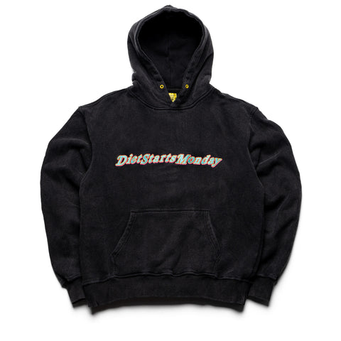 Diet Starts Monday Spell Out Hoodie - Black