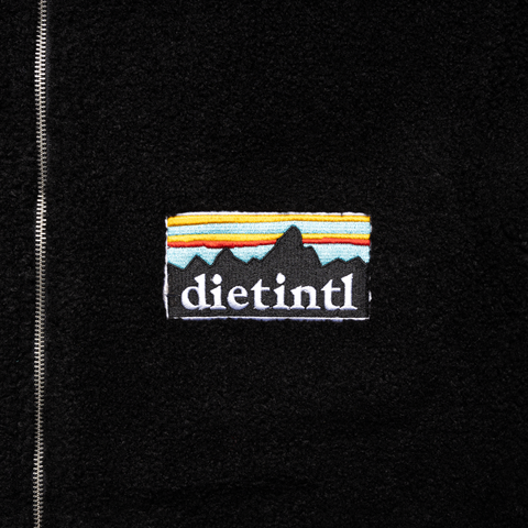 Diet Starts Monday Mountains Fleece Jacket - Black