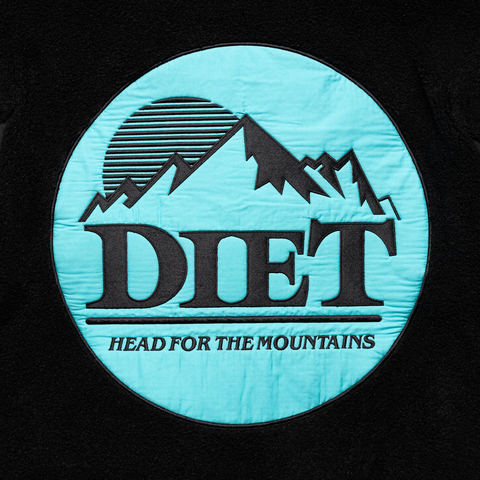 Diet Starts Monday Mountains Fleece Jacket - Black