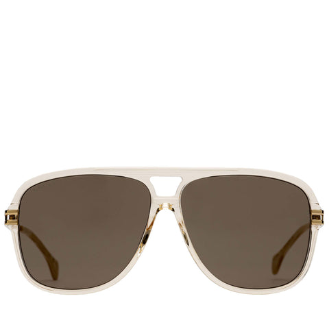 Gucci Aviator Sunglasses - Yellow/Gold/Brown