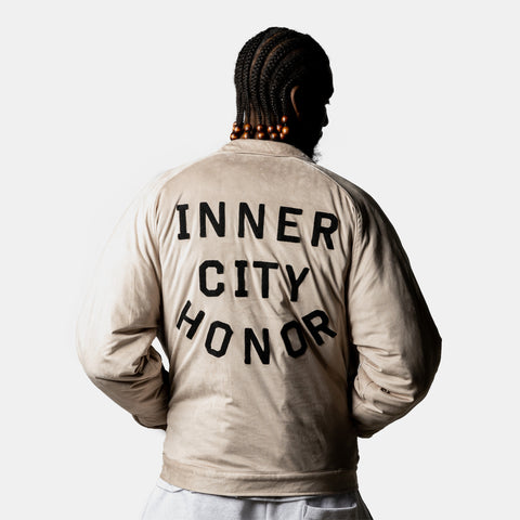 Honor The Gift Sueded Band Jacket - Grey
