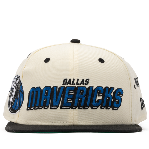 New Era x AWAKE Dallas Mavericks 9FIFTY Snapback Hat - Cream/Black