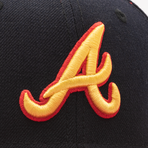 New Era x Politics Atlanta Braves 59FIFTY Fitted Hat - Black/Red, Size 7 3/4 by Sneaker Politics