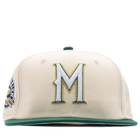 New Era x Politics Milwaukee Brewers 59FIFTY Fitted Hat - Chrome/Green