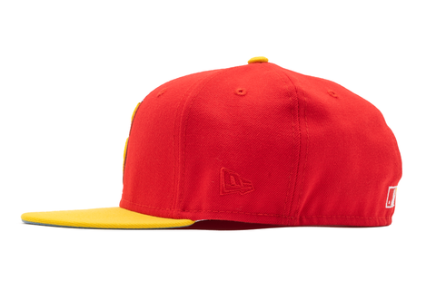 New Era x Politics Seattle Mariners 59FIFTY Fitted Hat - Red/Yellow