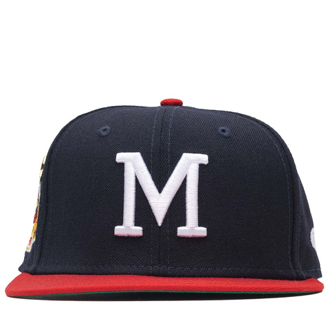 New Era Milwaukee Braves 59FIFTY Fitted Hat - Navy/Red