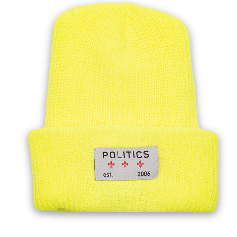 Politics Fleur de Lis Beanie - Yellow