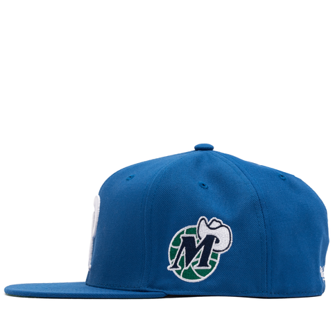 Politics x Mitchell & Ness Dallas Mavericks Fitted Hat - Blue