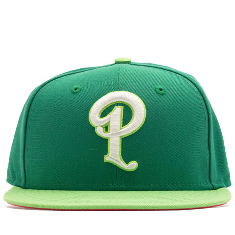 Politics x New Era Watermelon 59FIFTY Fitted Hat  - Botanical Green/Lime Green/Red