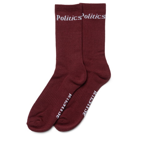 Politics As Usual Socks - Maroon