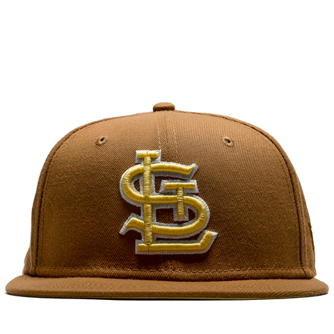 New Era x Politics St. Louis Cardinals 59FIFTY Fitted Hat - Light Bronze/Lemon