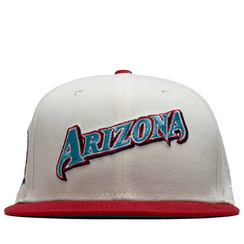 New Era x Politics Arizona Diamondbacks 59FIFTY Fitted Hat - Creme/Cardinal Red